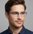 Męskie oprawki korekcyjne zerówki okulary prostokątne metalowe 659A Czarne