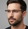 Męskie żyłkowe oprawki korekcyjne okulary zerówki 982G fioletowy/czarny 