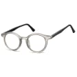 Okrągłe oprawki korekcyjne okulary zerówki TR-97 szary transparentny