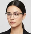 Okrągłe oprawki korekcyjne okulary zerówki TR-97 szary transparentny