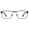 Męskie oprawki korekcyjne okulary zerówki 876C brązowe