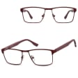 Męskie oprawki korekcyjne okulary zerówki 876D bordowe