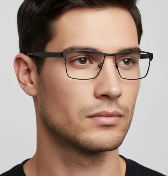 Męskie oprawki korekcyjne okulary zerówki 876D bordowe