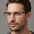 Męskie oprawki korekcyjne okulary zerówki 876F różowe złoto