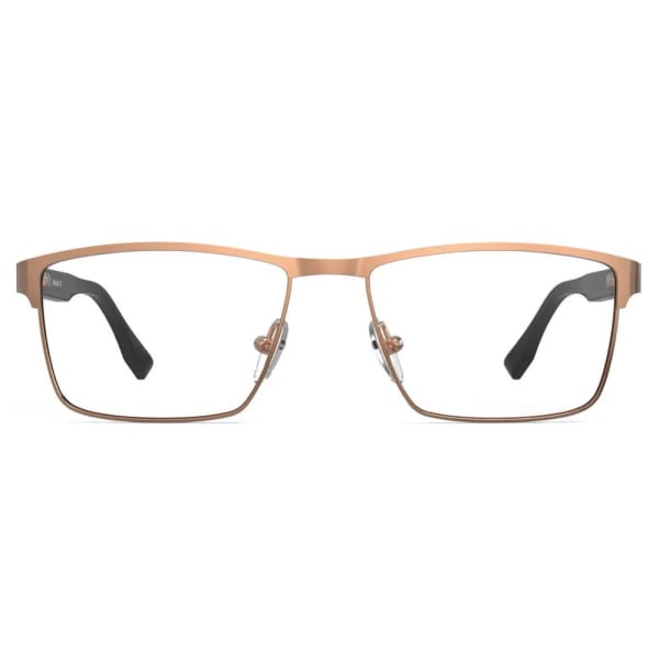 Męskie oprawki korekcyjne okulary zerówki 876F różowe złoto