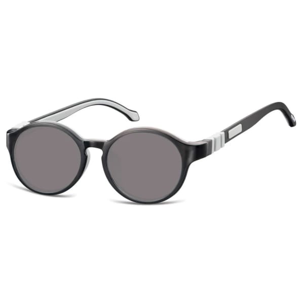 Elastyczne dziecięce okulary przeciwsłoneczne okrągłe + gumka Sunoptic SK8C czarne