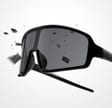 Sportowe okulary przeciwsłoneczne lustrzanki z filtrem UV400 STS-01B czarny/pomarańcz