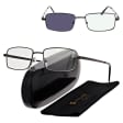 Plusy +3.50 Fotochromowe okulary do czytania z flexami ST342 czarne