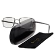Plusy +3.50 Fotochromowe okulary do czytania z flexami ST342 czarne