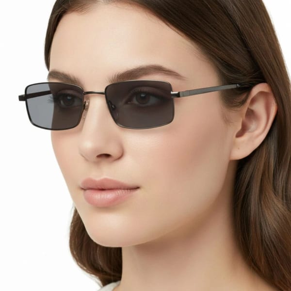 Plusy +3.50 Fotochromowe okulary do czytania z flexami ST342 czarne