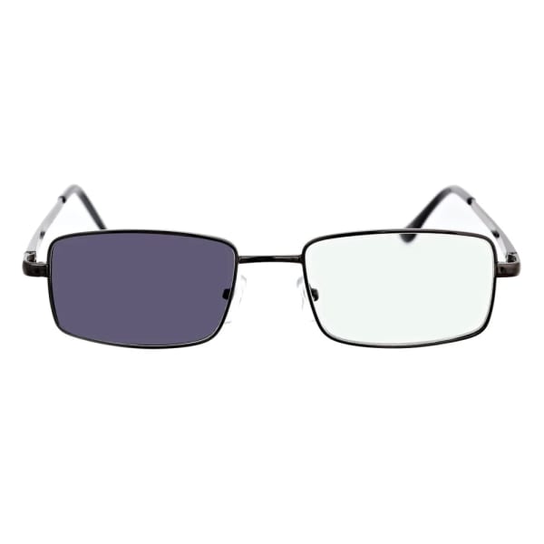 Plusy +3.50 Fotochromowe okulary do czytania z flexami ST342 czarne