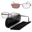 Plusy +4.00 Fotochromowe okulary do czytania z flexami ST342A brązowe