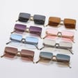 Damskie bezramkowe okulary przeciwsłoneczne z filtrem UV400 - SRP-01E niebieski/srebrny