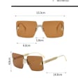Damskie bezramkowe okulary przeciwsłoneczne z filtrem UV400 - SRP-01E niebieski/srebrny