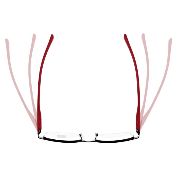 Męskie okulary +0.50 do czytania i komputera Blue Light+Antyrefleks STL281 czarny/czerwony