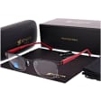 Męskie okulary +3.50 do czytania i komputera Blue Light+Antyrefleks STL281 czarny/czerwony