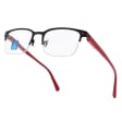 Męskie okulary +3.50 do czytania i komputera Blue Light+Antyrefleks STL281 czarny/czerwony
