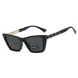 Damskie okulary przeciwsłoneczne kocie z filtrem UV400 ST-MAX10 czarny