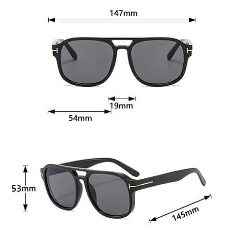 Okulary przeciwsłoneczne pilotki STL64B panterka/brąz