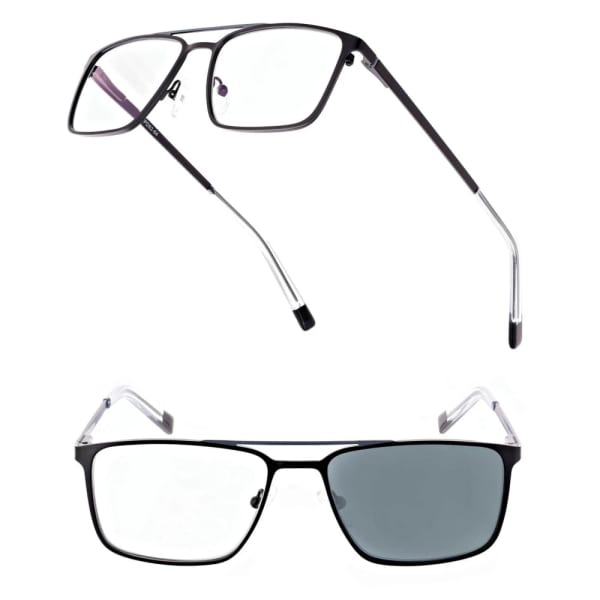 Męskie okulary Fotochromowe PREMIUM +0.75 do czytania z antyrefleksem STF380