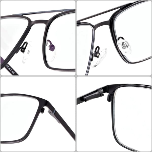 Męskie okulary Fotochromowe PREMIUM +0.75 do czytania z antyrefleksem STF380