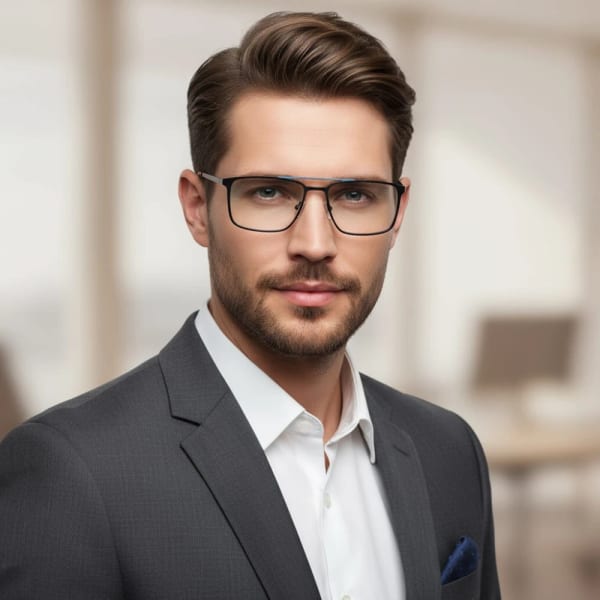 Męskie okulary Fotochromowe PREMIUM +3.00 do czytania z antyrefleksem STF380