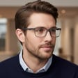 Męskie okulary +2.25 do czytania i komputera Blue Light ST339 szare