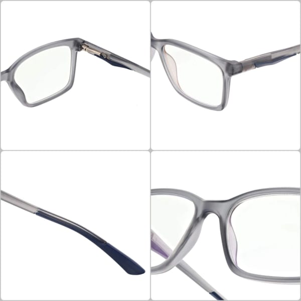 Męskie okulary +2.25 do czytania i komputera Blue Light ST339 szare