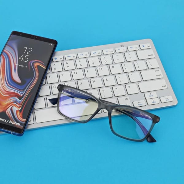 Męskie okulary +3.00 do czytania i komputera Blue Light ST339 szare