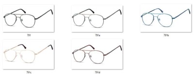 Pilotki zerówki Okulary Oprawki metalowe korekcyjne 791D