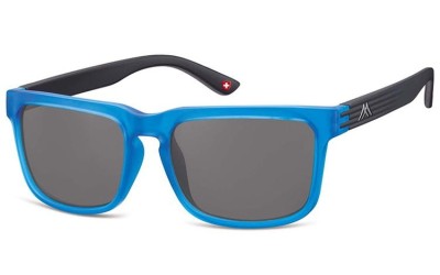 Męskie okulary przeciwsłoneczne MONTANA S26B czarno-niebieskie