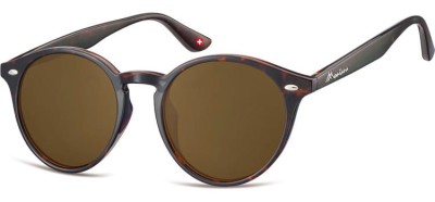 Okulary okrągłe brązowe (panterka) lenonki S20B