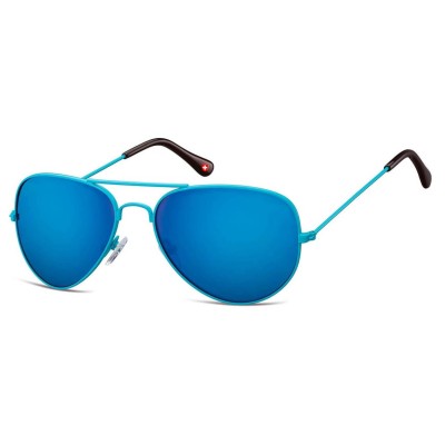 Okulary przeciwsłoneczne pilotki lustrzanki Montana MS96A turkusowe