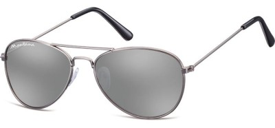 Pilotki okulary aviator dziecięce Montana 964 lustrzanki srebrne
