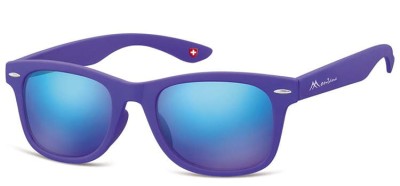 Okulary przeciwsłoneczne Lustrzanki dziecięce nerdy  Montana 965F fioletowe matowe