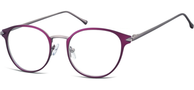 Oprawki okularowe kocie oczy damskie stalowe Sunoptic 940C bordowe