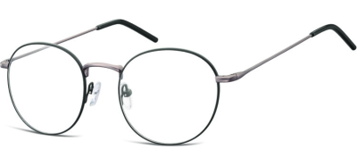 Lenonki okrągłe Okulary oprawki optyczne 938A czarno - grafitowe