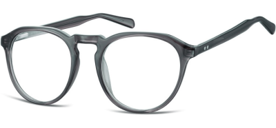 Okrągłe Okulary oprawki Lenonki zerówki korekcyjne Sunoptic AC21B ciemny szary