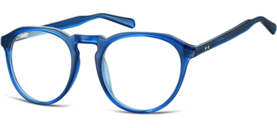 Okrągłe Okulary oprawki Lenonki zerówki korekcyjne Sunoptic AC21D ciemny niebieski
