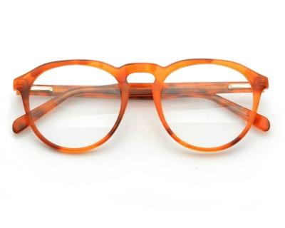 Okrągłe Okulary oprawki Lenonki zerówki korekcyjne Sunoptic AC21E jasna panterka