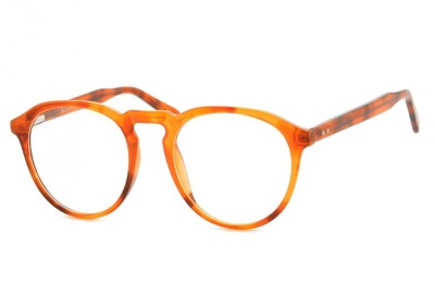 Okrągłe Okulary oprawki Lenonki zerówki korekcyjne Sunoptic AC21E jasna panterka