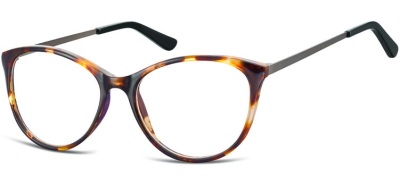 Okulary oprawki zerówki korekcyjne Kocie Unisex Sunoptic AC27A bursztynowe