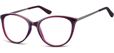 Okulary oprawki zerówki korekcyjne Kocie Unisex Sunoptic AC27D ciemnoczerwone