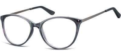 Okulary oprawki zerówki korekcyjne Kocie Unisex Sunoptic AC27F ciemnoszare