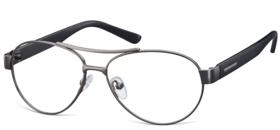 Małe Okulary oprawki Pilotki metalowe korekcyjne medium M380 grafitowe