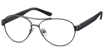 Małe Okulary oprawki Pilotki metalowe korekcyjne medium M380A czarne