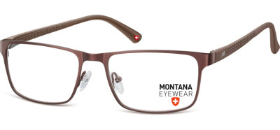 Okulary oprawki prostokątne optyczne Montana MM610B brązowe