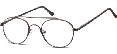 Okulary oprawki okrągłe zerówki metalowe korekcyjne 785 czarne