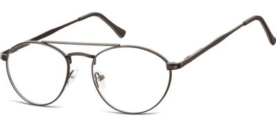 Okulary oprawki okrągłe zerówki metalowe korekcyjne 788 czarne