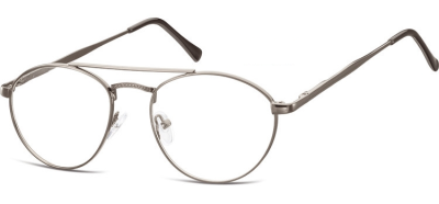 Okulary oprawki okrągłe zerówki metalowe korekcyjne 788A grafitowe